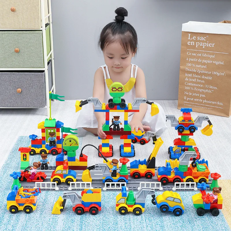 111pcs Big Size Building Blocks Car Model Traffic Building Brick Compatible LG Duplo Large Size Educational Blocks
111pcs Big Size Building Blocks Car Model Traffic Building Brick Compatible LG Duplo Large Size Educational Blocks
