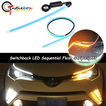 2PCS Universal Switchback White/Amber Car DRL/Sequential Turn Signal Flexible LED Light Strips For Headlight Retrofit 30/45/60CM
2PCS Universal Switchback White/Amber Car DRL/Sequential Turn Signal Flexible LED Light Strips For Headlight Retrofit 30/45/60CM