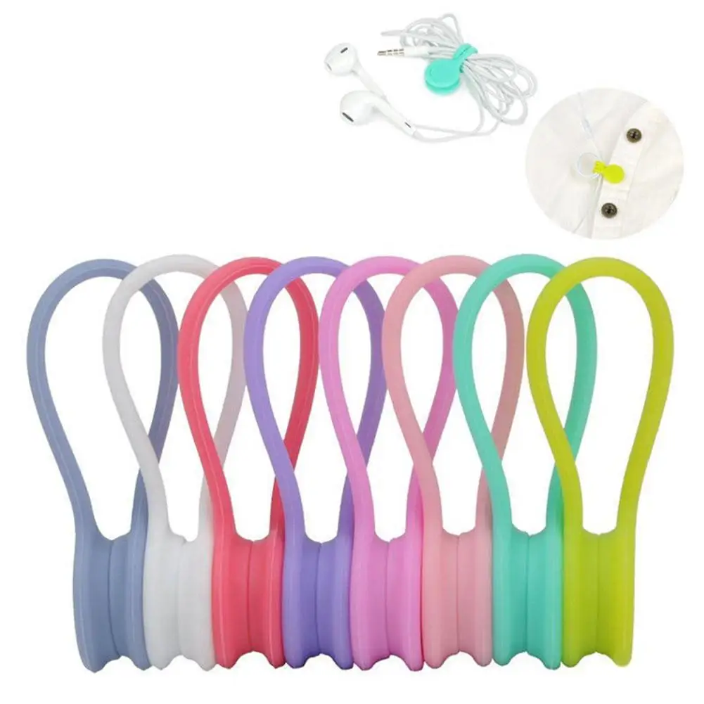 New Arrival 4Pcs Multiuse Magnetic Silicone Earphone Cord Winder Cable Wrap Holder Organizer
New Arrival 4Pcs Multiuse Magnetic Silicone Earphone Cord Winder Cable Wrap Holder Organizer