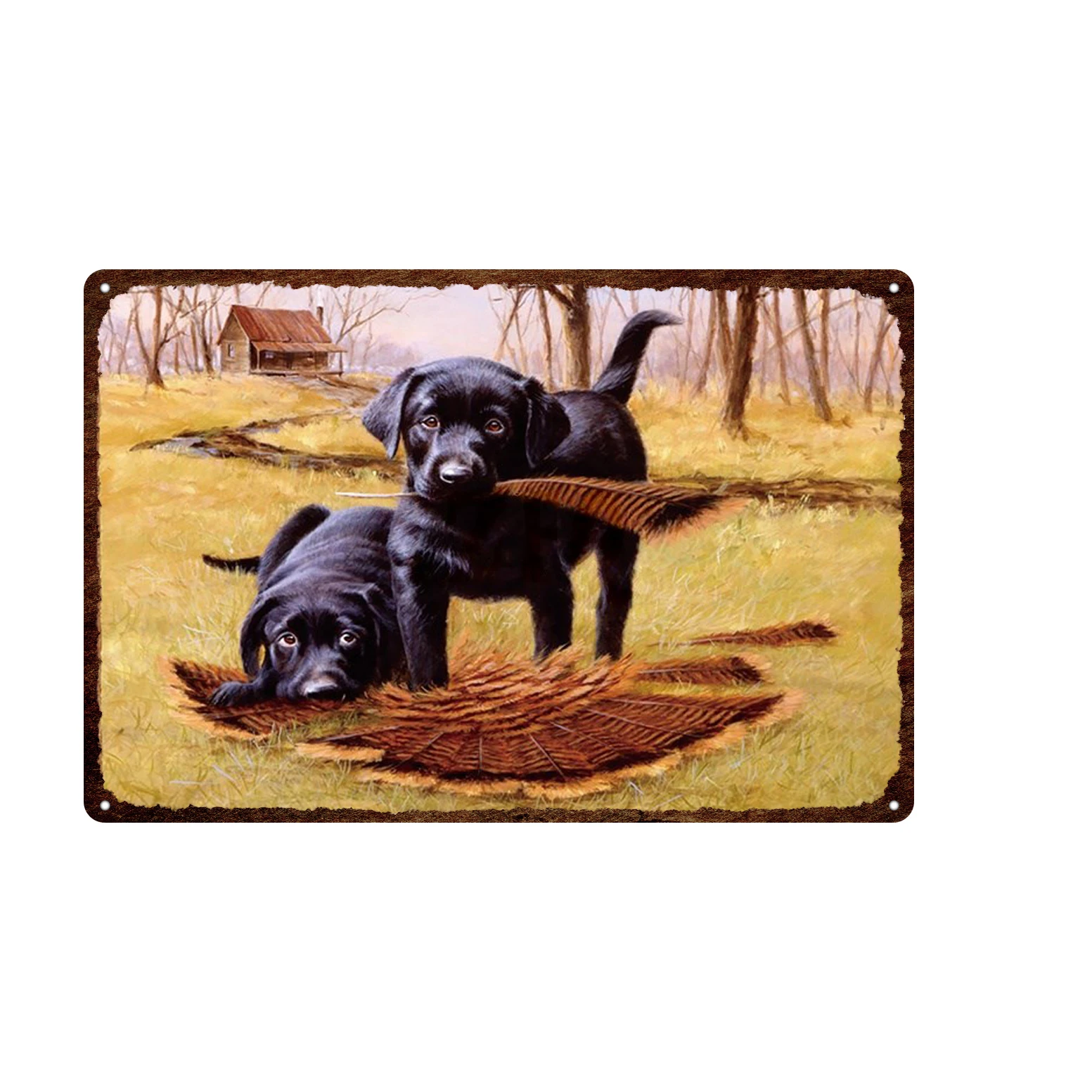Labrador Dogs Playing In The Grass Tin Sign Plaque Metal Retro Family Kennel Decorative Poster Pet Shop Home Wall Art Metal Sign
Labrador Dogs Playing In The Grass Tin Sign Plaque Metal Retro Family Kennel Decorative Poster Pet Shop Home Wall Art Metal Sign