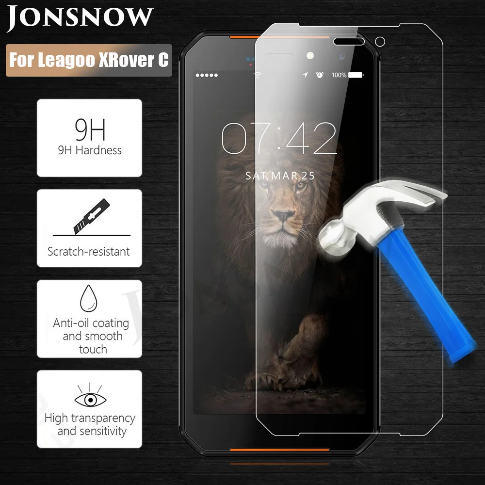 

JONSNOW Tempered Glass For Leagoo XRover C 5.72 inch 9H 2.5D Protective Film Explosion-proof Clear LCD Screen Protector
