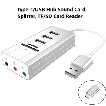 All in One USB Sound Card with 3 Port USB Splitter External 3.5mm USB Adapter Audio Interface TF/SD Card Reader Audio Card
All in One USB Sound Card with 3 Port USB Splitter External 3.5mm USB Adapter Audio Interface TF/SD Card Reader Audio Card