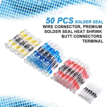 50PCS Waterproof solder ring heat shrinking takeover Solder Seal Sleeve Heat Shrink Butt Wire Connectors Terminal Kit
50PCS Waterproof solder ring heat shrinking takeover Solder Seal Sleeve Heat Shrink Butt Wire Connectors Terminal Kit