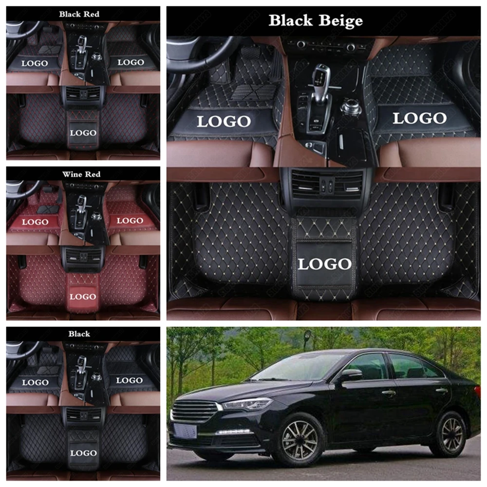 

Custom Car Floor Mats for Lifan X60 X50 320 330 Lifan 520 620 630 720 820 Leather All Weather Sedan Foot Rugs Mat Auto Carpet