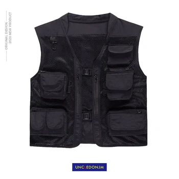 UNCLEDONJM Multi-Pockets Tactical Frock Vest Men and Women Couple Vest Four Seasons Breathable vest men hip hop vest AB-016
UNCLEDONJM Multi-Pockets Tactical Frock Vest Men and Women Couple Vest Four Seasons Breathable vest men hip hop vest AB-016