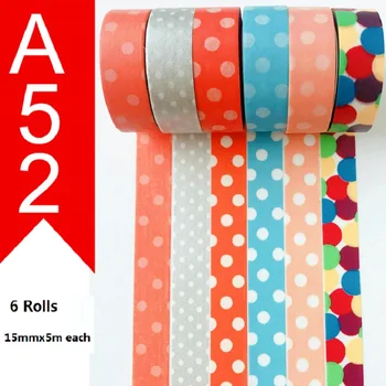 6 Rolls Basic Design Washi Tape Set Dots Washi Tape Lot DIY Decoration Paper Tape Set
6 Rolls Basic Design Washi Tape Set Dots Washi Tape Lot DIY Decoration Paper Tape Set
