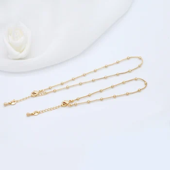 2PCS Ball 3MM Thickness 1MM 24K Gold Color Brass Finished Bracelet Chain Anklet For DIY Jewelry Making Findings Accessories
2PCS Ball 3MM Thickness 1MM 24K Gold Color Brass Finished Bracelet Chain Anklet For DIY Jewelry Making Findings Accessories