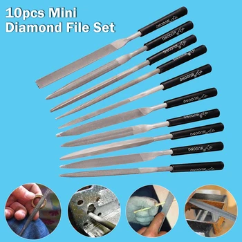 10Pc Needle File Set Files For Metal Glass Stone Jewelry Wood Carving Craft Tool Diamond File Carving Repair Cutting Tool
10Pc Needle File Set Files For Metal Glass Stone Jewelry Wood Carving Craft Tool Diamond File Carving Repair Cutting Tool