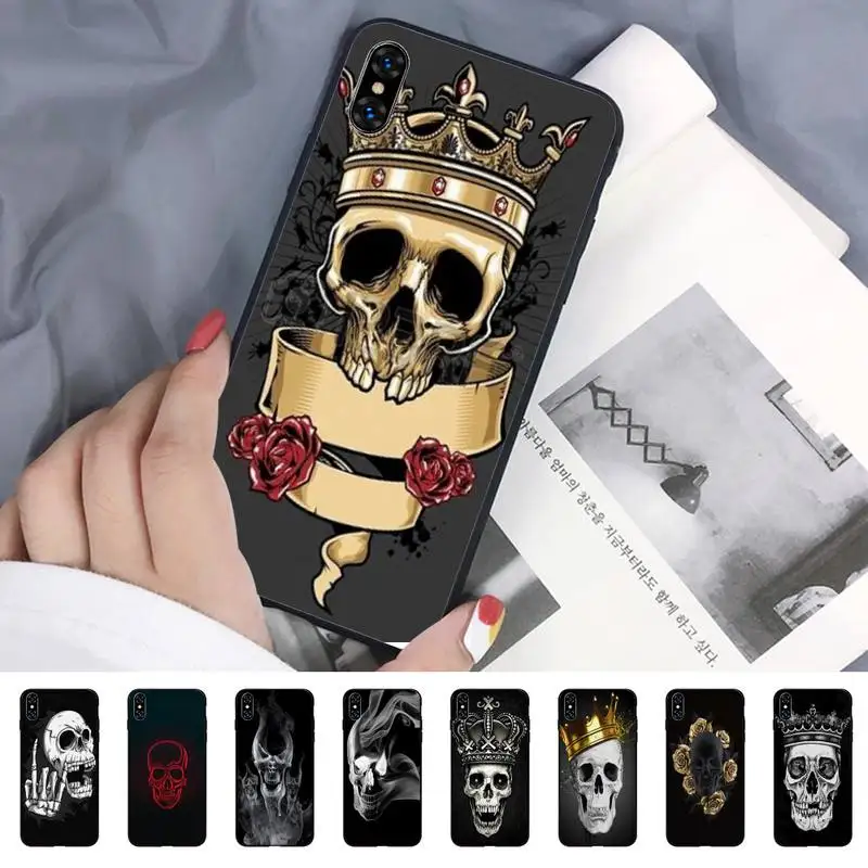 Роскошный Уникальный чехол King Skull для телефона IphoneX XS 11 11Pro 5 5s SE 6 6s Plus 7 8 2020 |