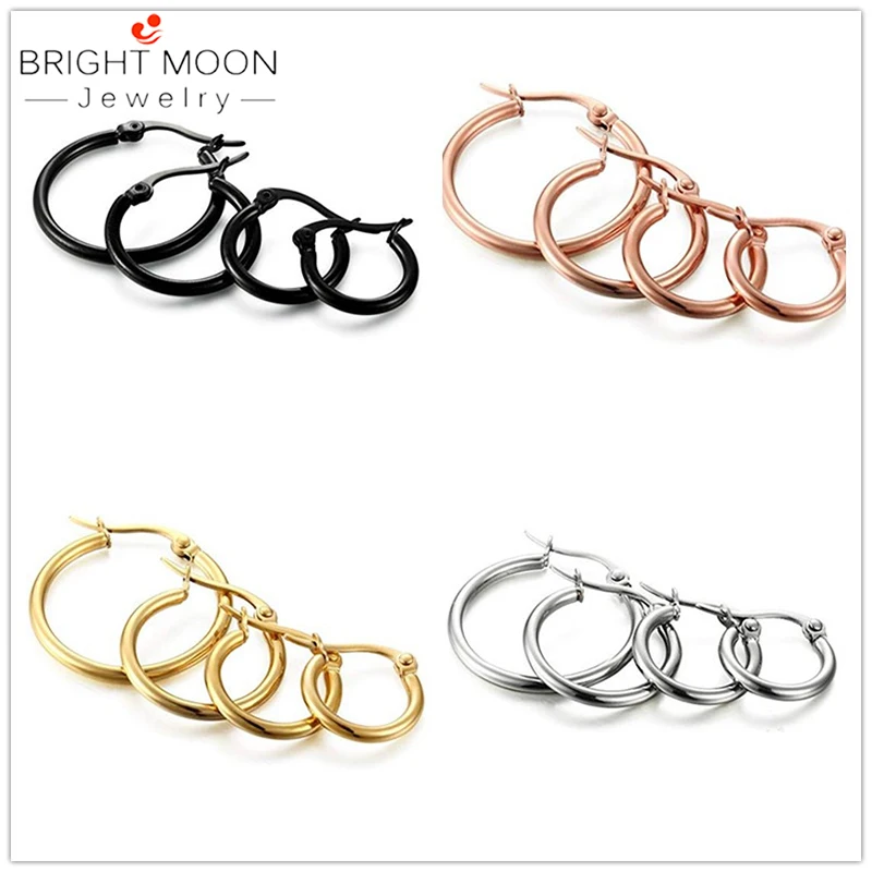 Bright Moon 4 Pairs Stainless Steel Hoop Earrings Set Cute Huggie Earrings for Women,10MM-20MM
Bright Moon 4 Pairs Stainless Steel Hoop Earrings Set Cute Huggie Earrings for Women,10MM-20MM