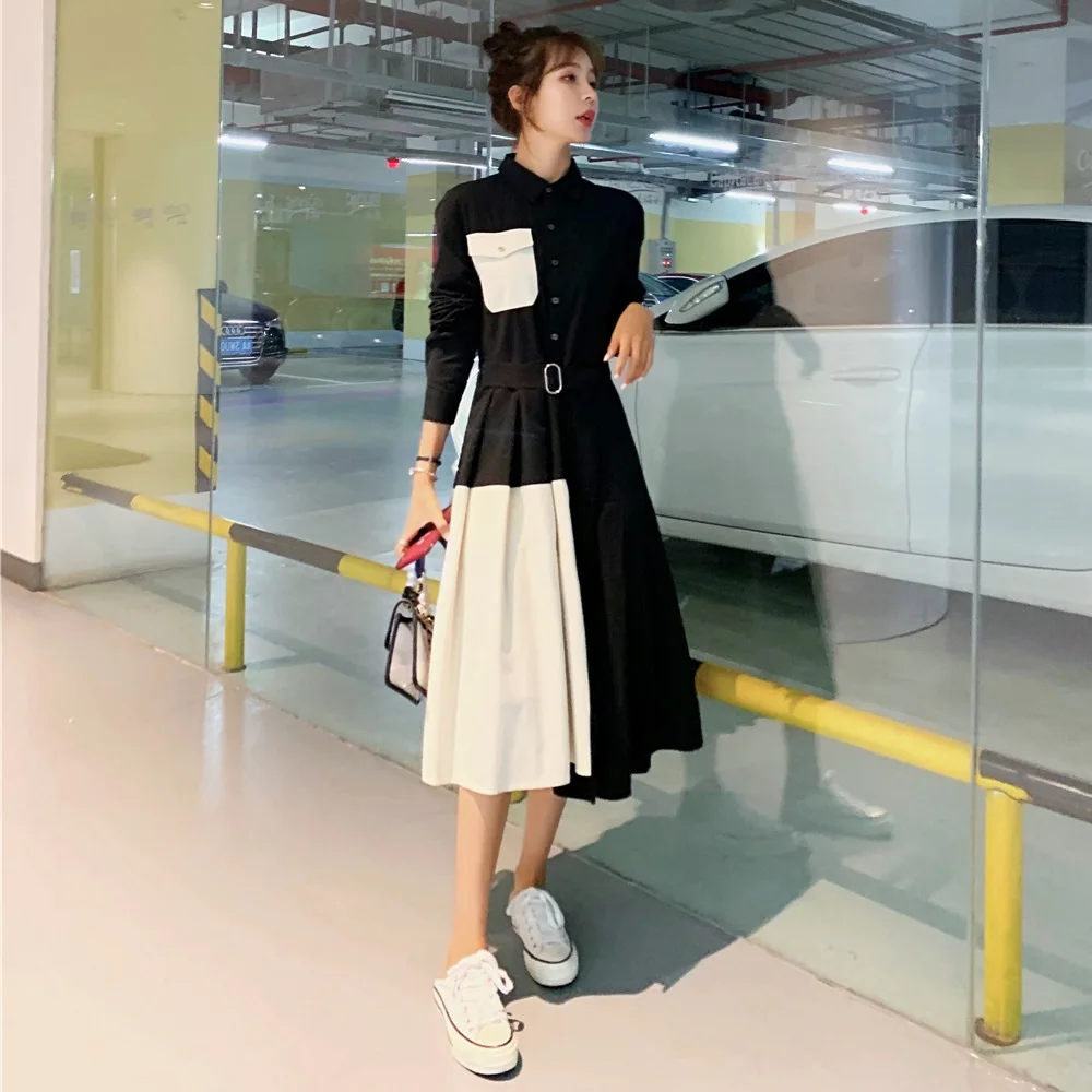 Photo Shoot Sense of Design Fashionable Irregular Contrast Color Dress Women's 2020 Spring New Style Retro Laziness-Style Shirt
Photo Shoot Sense of Design Fashionable Irregular Contrast Color Dress Women's 2020 Spring New Style Retro Laziness-Style Shirt