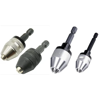 4Pcs Keyless Drill Chuck Conversion Tool,1/4-Inch Hex Shank Drill - 3pcs 0.3-3.6Mm & 1pcs 0.3-6.5mm
4Pcs Keyless Drill Chuck Conversion Tool,1/4-Inch Hex Shank Drill - 3pcs 0.3-3.6Mm & 1pcs 0.3-6.5mm