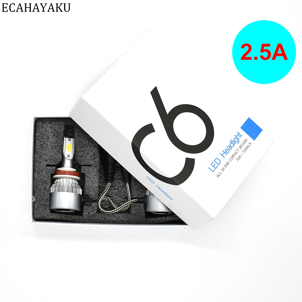 2pcs All In One C6 Car Led Headlight H1 H3 H7 H11 H4 H13 9004 HB3 9006 9007 880 72w 7600lm Per Pair 6000K LED Car Bulbs Headlamp
2pcs All In One C6 Car Led Headlight H1 H3 H7 H11 H4 H13 9004 HB3 9006 9007 880 72w 7600lm Per Pair 6000K LED Car Bulbs Headlamp