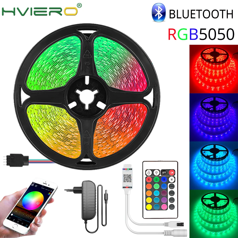 Bluetooth LED Strip Lights RGB 5050 SMD Flexible Ribbon Waterproof RGB LED Light 5M 10M Tape Diode DC 12V Christmas Lights LED
Bluetooth LED Strip Lights RGB 5050 SMD Flexible Ribbon Waterproof RGB LED Light 5M 10M Tape Diode DC 12V Christmas Lights LED