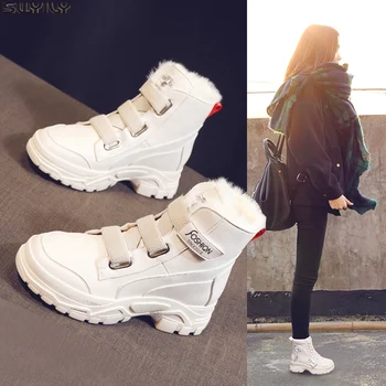 SWYIVY Microfiber Snow Female Shoes Woman Winter Boots 2019 Hook Loop Ankle Boots For Woman Platform Plush Winter Woman Booties
SWYIVY Microfiber Snow Female Shoes Woman Winter Boots 2019 Hook Loop Ankle Boots For Woman Platform Plush Winter Woman Booties