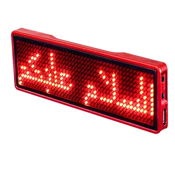 Event Rechargeable Digital Programmable Portable LED Name Tag Badge Business Card Display Party Mini Scrolling Message Sign
Event Rechargeable Digital Programmable Portable LED Name Tag Badge Business Card Display Party Mini Scrolling Message Sign