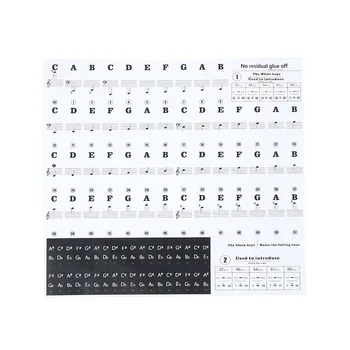 Music Keyboard Piano sticker Educational Clear Laminated Stickers for 88/61/54/49 Key adult kids learning practice
Music Keyboard Piano sticker Educational Clear Laminated Stickers for 88/61/54/49 Key adult kids learning practice