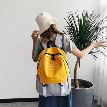 Women Fashion Concise Casual Colorblock Nylon Student Bag Big-capacity Pink Backpack 
Women Fashion Concise Casual Colorblock Nylon Student Bag Big-capacity Pink Backpack