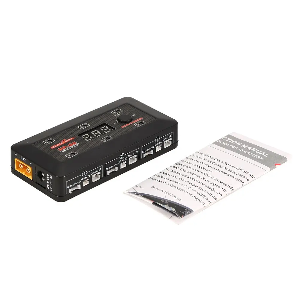 Ultra Power UP-S6 LiPo / LiHV Battery Charger MICRO MX JST mCPX USB Charging Port LCD Display 3.7 v For RC Drone Quadcopter
Ultra Power UP-S6 LiPo / LiHV Battery Charger MICRO MX JST mCPX USB Charging Port LCD Display 3.7 v For RC Drone Quadcopter