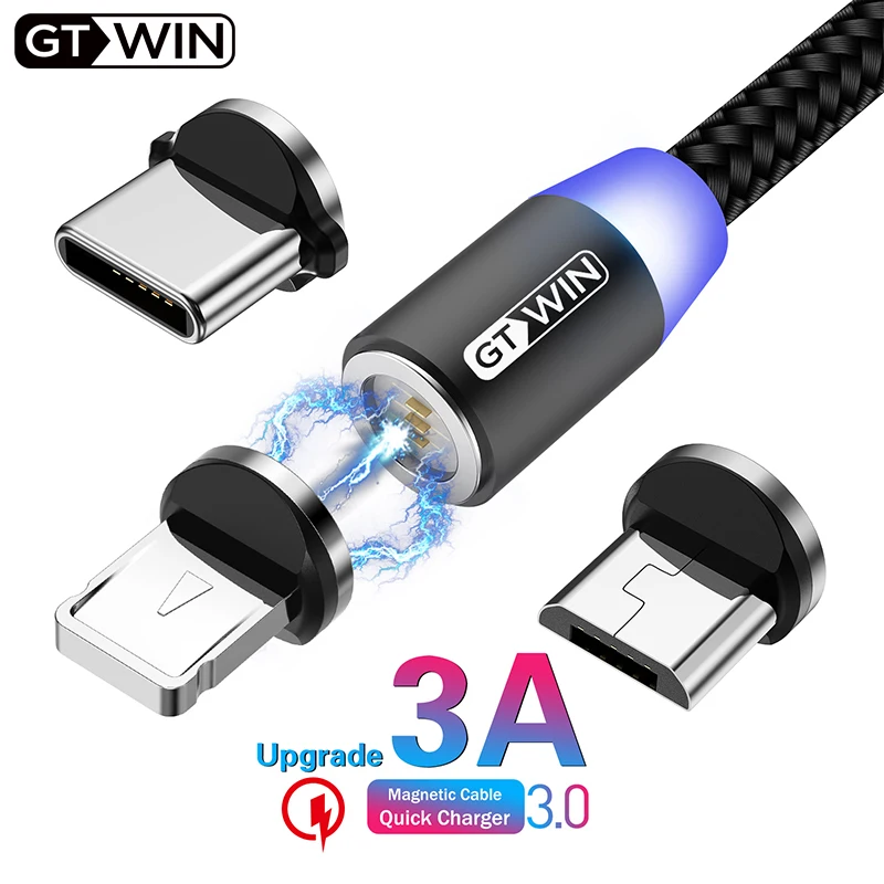 GTWIN Magnetic Micro USB Cable Type C Fast Charging For iPhone XR Magnet USB C Cable Charger For Samsung s9 Xiaomi Redmi Note 8
GTWIN Magnetic Micro USB Cable Type C Fast Charging For iPhone XR Magnet USB C Cable Charger For Samsung s9 Xiaomi Redmi Note 8