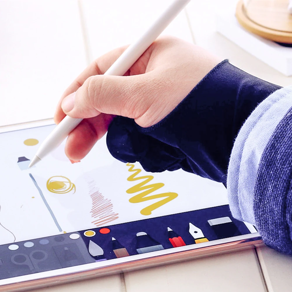 Rękawiczki przeciwporostowe do ekranów dotykowych ANKNDO dla iPad Pro - dwa palce, rysunek, anty-dotykowy ekran - Wianko - 6