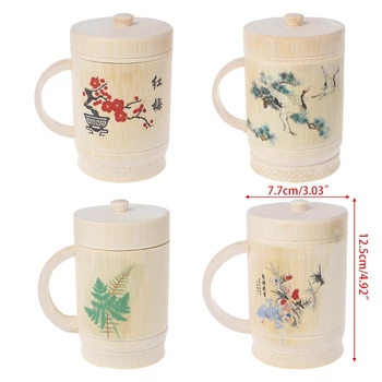 Traditional Chinese Painting Handmade Natural Bamboo Cup Lid Set For Tea Water #0622 
Traditional Chinese Painting Handmade Natural Bamboo Cup Lid Set For Tea Water #0622