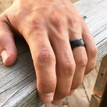MEN'S RINGS BASIC 8MM WEDDING ENGAGEMENT BAND BLACK PURE TUNGSTEN CARBIDE MEN MATTE BRUSHED CENTER MALE JEWELRY
MEN'S RINGS BASIC 8MM WEDDING ENGAGEMENT BAND BLACK PURE TUNGSTEN CARBIDE MEN MATTE BRUSHED CENTER MALE JEWELRY