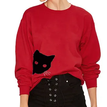 2020 Women's New Cat Head Print Hoodies Fashion Street Loose O-neck Long-sleeved Women's Sweatshirt Sale
2020 Women's New Cat Head Print Hoodies Fashion Street Loose O-neck Long-sleeved Women's Sweatshirt Sale