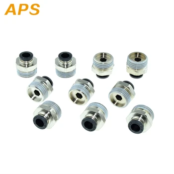 

10Pcs 8mm Tube to 1/2BSPT Male Pneumatic Fittings Thread Straight Connector Convertor