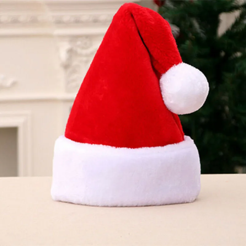 Christmas Adults Santa Home Warm Plush Xmas Elastic Cap Cosplay Costume Hats Women Men Beanies | Аксессуары для одежды