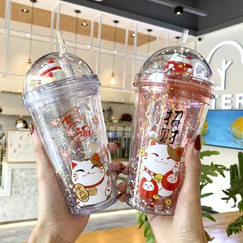 450ml Cute Lucky Cat Water Bottle with Straw Pink Kids Kawaii Bottle Free Shiping Drop Shipping Kitty Flask
450ml Cute Lucky Cat Water Bottle with Straw Pink Kids Kawaii Bottle Free Shiping Drop Shipping Kitty Flask