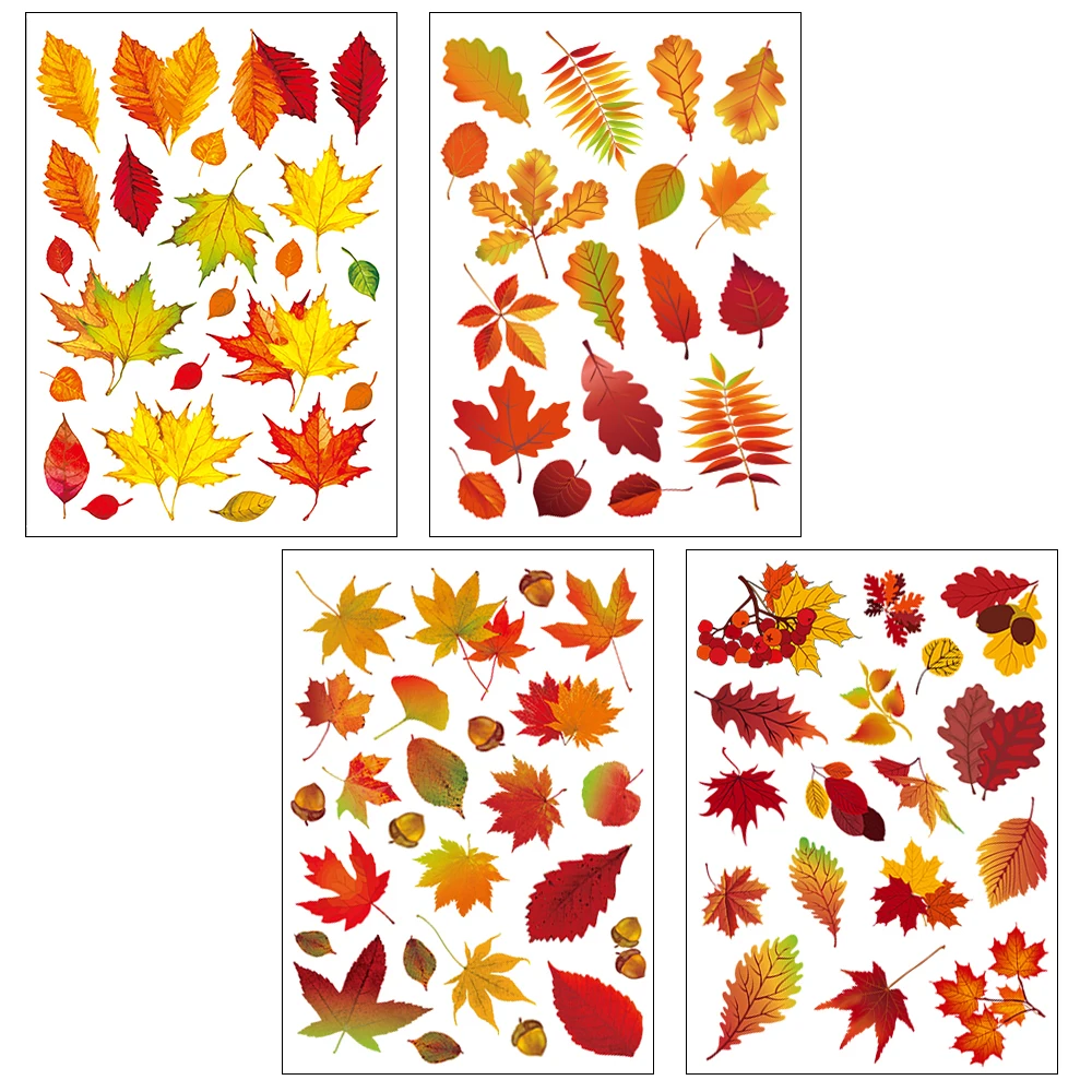 8pcs/set PVC Easy Apply DIY Home Decor Double Side Printing No Glue Autumn Maple Leaves Window Clings Wall Art Static Stickers
8pcs/set PVC Easy Apply DIY Home Decor Double Side Printing No Glue Autumn Maple Leaves Window Clings Wall Art Static Stickers