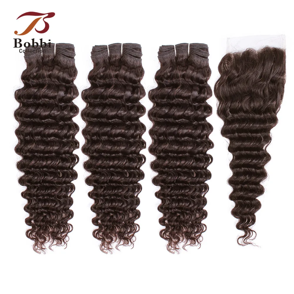 BOBBI COLLECTION 3/4 Bundles With Lace Closure Brazilian Deep Wave Bundles With Closure Dark Brown Non Remy Human Hair Weave
BOBBI COLLECTION 3/4 Bundles With Lace Closure Brazilian Deep Wave Bundles With Closure Dark Brown Non Remy Human Hair Weave