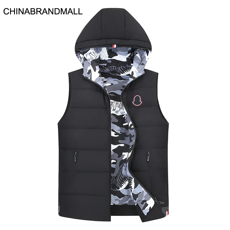 Winter Thicken Down Waistcoat Male Fat Man Plus Fat Plus Size Loose Waistcoat Men Double-sided Wear Waistcoat With Hat Tide
Winter Thicken Down Waistcoat Male Fat Man Plus Fat Plus Size Loose Waistcoat Men Double-sided Wear Waistcoat With Hat Tide