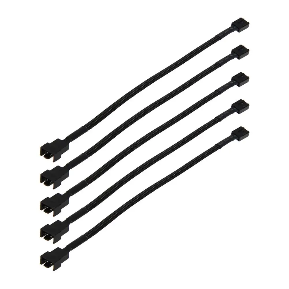 5 Pack Braided Sleeving 25CM TX4 4pin Connectors CPU PWM Fan Power Extension Cable 4 pin Molex Plug Backword 2 3pin Case fan | Компьютеры
