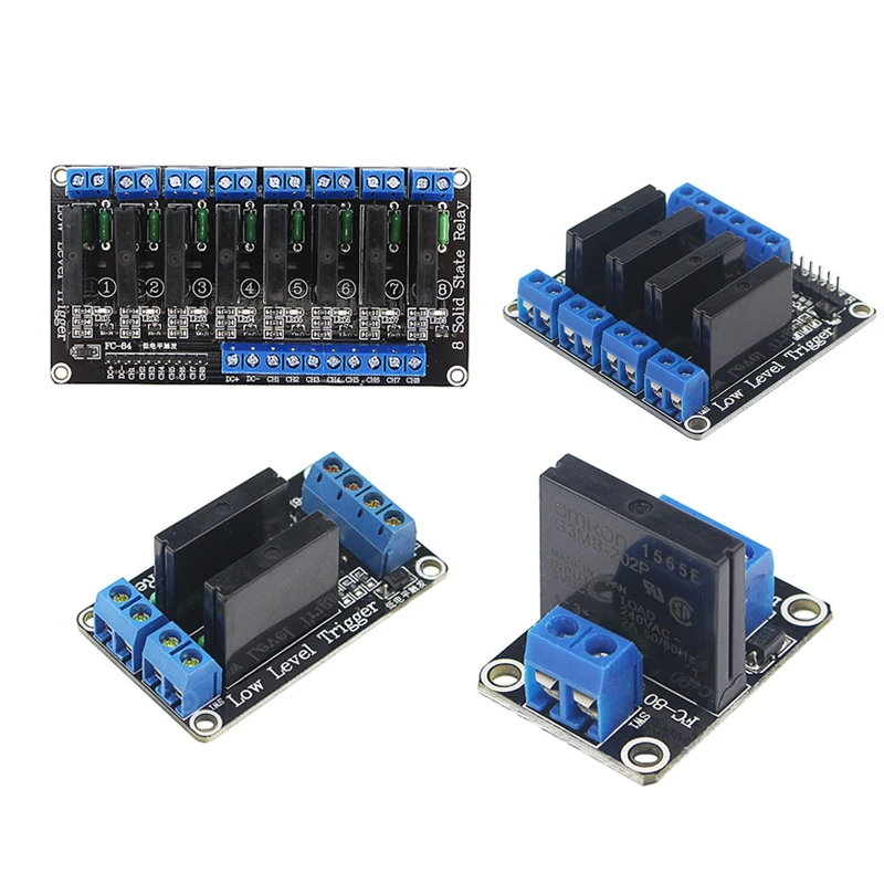 

5V Relay 1 2 4 8 Channel OMRON SSR High Low Level Solid State Relay Module 250V 2A for Arduino Raspberry Pi 4B 3B 3B+