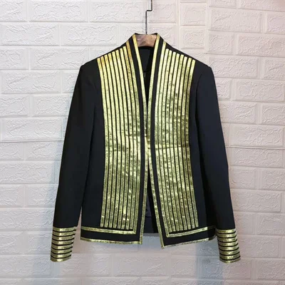 100% real mens golden vertical line event/stage performance short tuxedo jacket/stage performance/dance/sing jacket/ASIA SIZE
100% real mens golden vertical line event/stage performance short tuxedo jacket/stage performance/dance/sing jacket/ASIA SIZE
