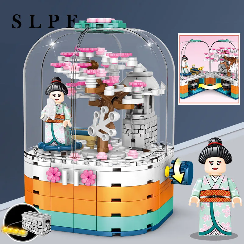 Toys For Children Transparent Light Rotating Cherry Blossom Box Cottage Model Kit Educational Assembled Building Block Brick R62
Toys For Children Transparent Light Rotating Cherry Blossom Box Cottage Model Kit Educational Assembled Building Block Brick R62