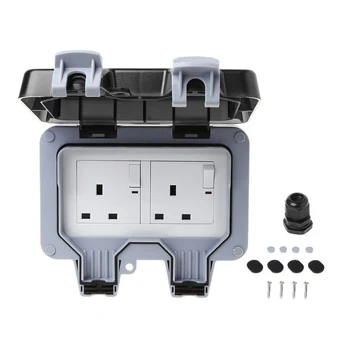 100 MQ Wall Socket Single/Dual Waterproof Outdoor UK Plug Light Prevent High Quality Brand New
100 MQ Wall Socket Single/Dual Waterproof Outdoor UK Plug Light Prevent High Quality Brand New