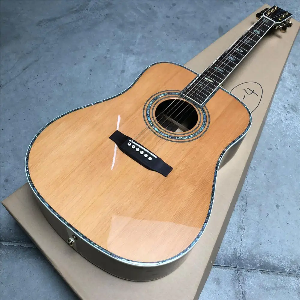 Factory custom 41 inch D style Acoustic Guitar,Solid spruce top pearl inlays Mahogany Neck Guitar,Fishman EQ
Factory custom 41 inch D style Acoustic Guitar,Solid spruce top pearl inlays Mahogany Neck Guitar,Fishman EQ