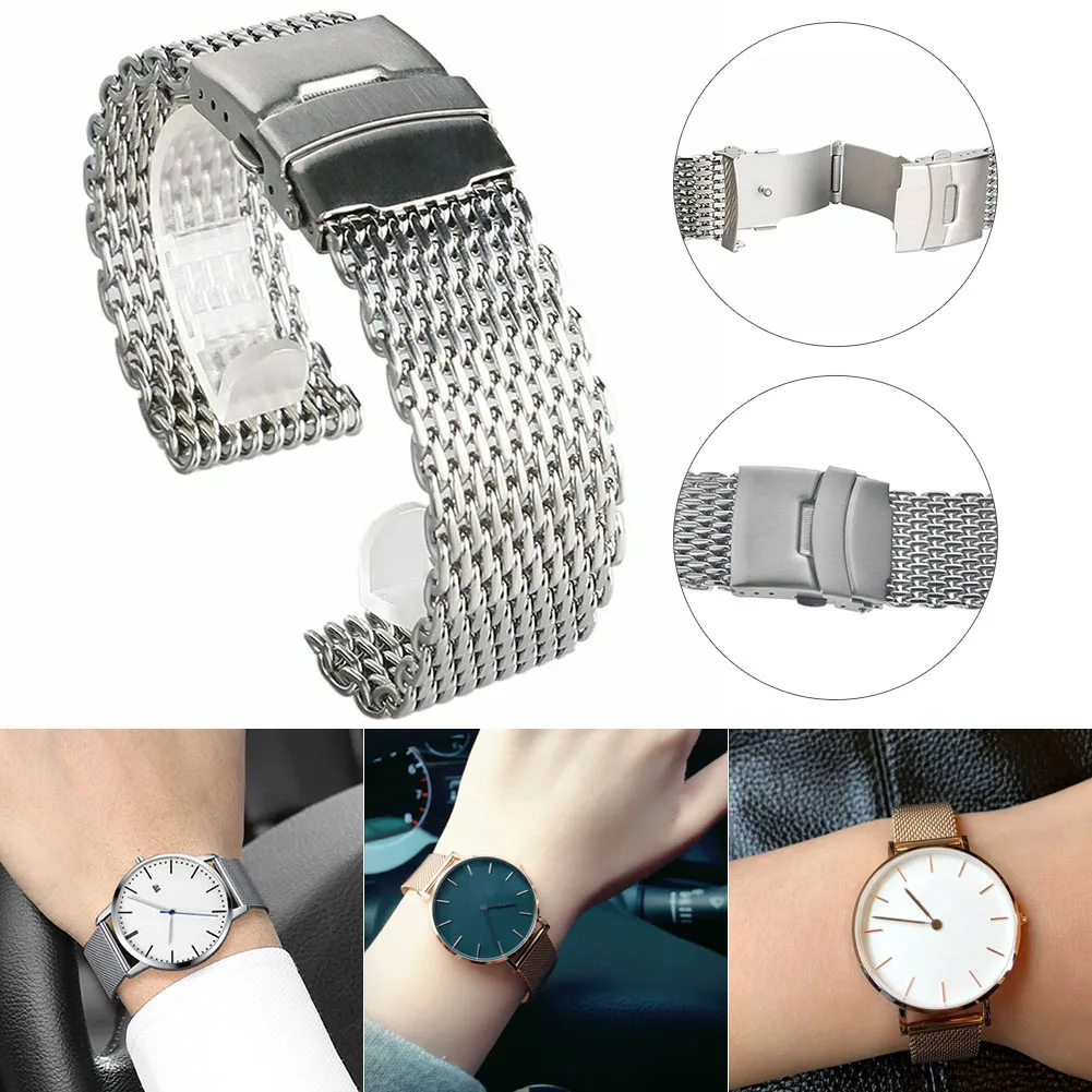Stainless Steel Shark Mesh Watch Band Strap Accessories 18 20 22 24mm Bracelet GDeals
Stainless Steel Shark Mesh Watch Band Strap Accessories 18 20 22 24mm Bracelet GDeals