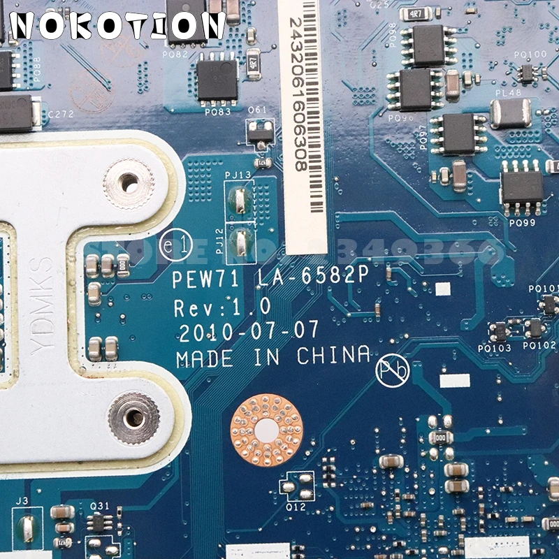 NOKOTION PEW71 LA 6582P для ноутбука Acer aspire 5742 PC материнская плата Бесплатная i5 + радиатора
