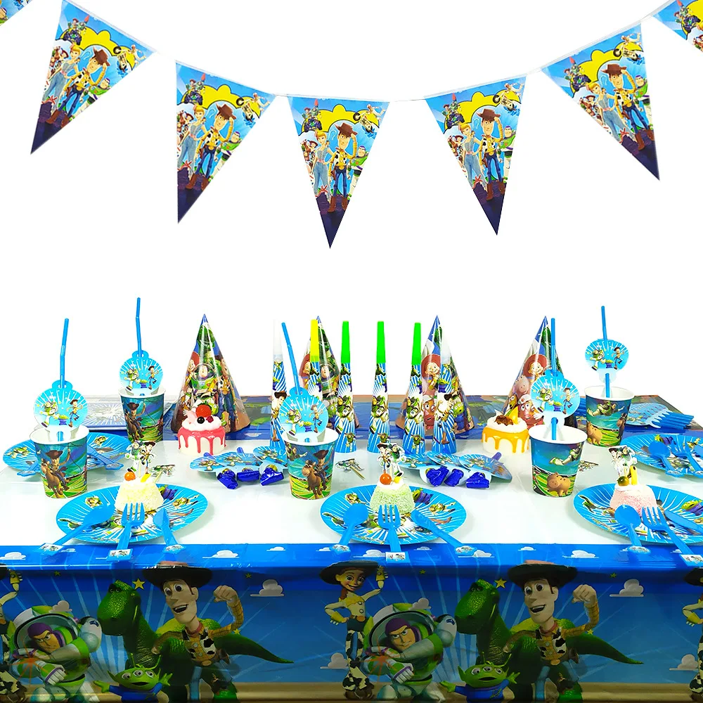 Toy Story Theme Balloon Parper Plates Cups Baby Shower Tablecloth Napkins Banner Boys Favors Tableware Set Birthday Party Decor
Toy Story Theme Balloon Parper Plates Cups Baby Shower Tablecloth Napkins Banner Boys Favors Tableware Set Birthday Party Decor