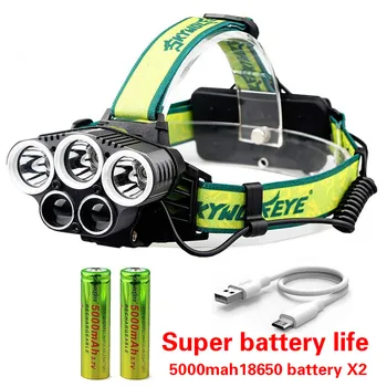 Powerful Headlight USB Rechargeable Waterproof Flashlight T6 5 LED Headlamp Motion Sensor Ultra Bright Hard Hat Head Lamp
Powerful Headlight USB Rechargeable Waterproof Flashlight T6 5 LED Headlamp Motion Sensor Ultra Bright Hard Hat Head Lamp