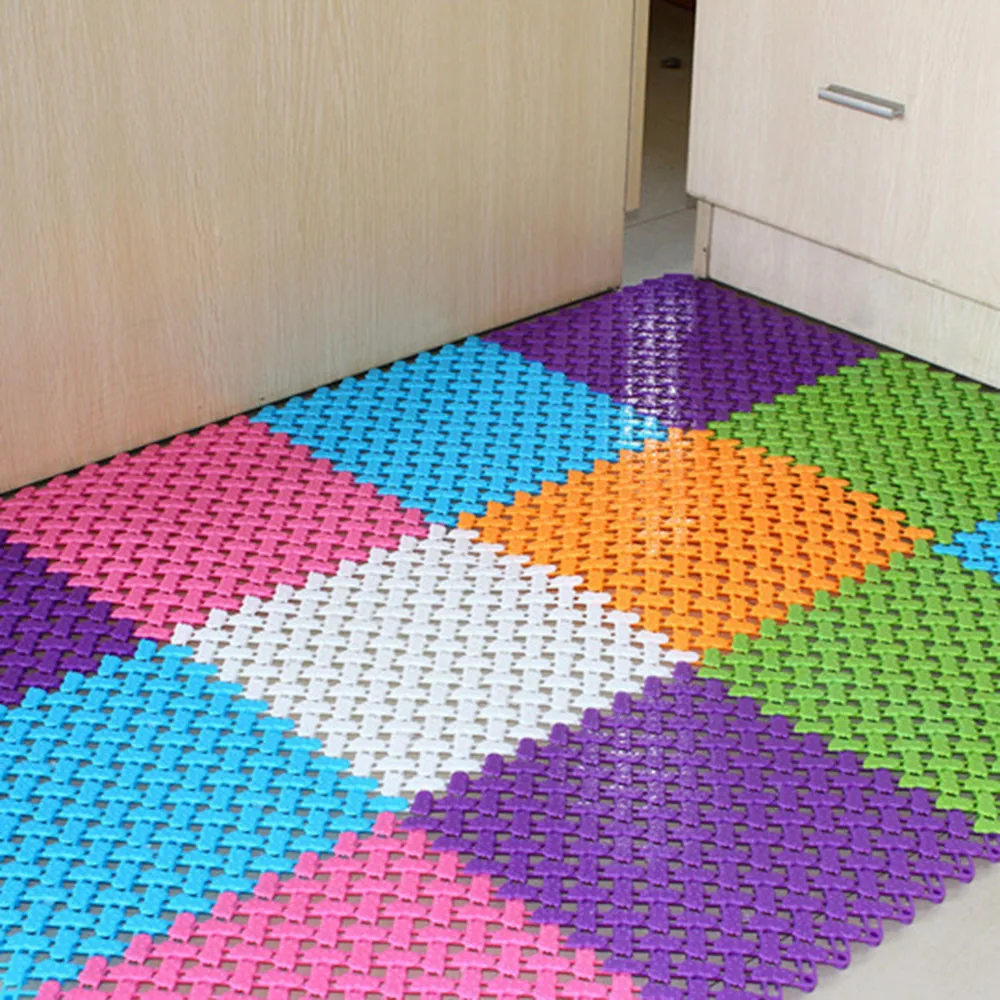Фото 1 шт. DIY коврик карамельные цвета пластиковые коврики для ванной - купить