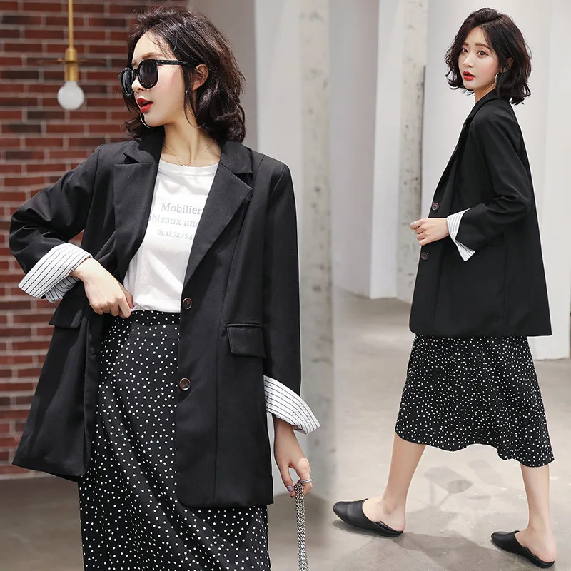 2019 Autumn Polo Collar Fashion Elegant Solid Color Simple Versatile Suit Short 
2019 Autumn Polo Collar Fashion Elegant Solid Color Simple Versatile Suit Short