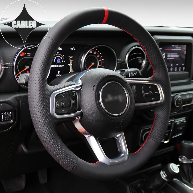 Car Steering Wheel Cover for JEEP Grand Cherokee Wrangler Patriot Compass Genuine Suede Leather Stitching Customized Holder
Car Steering Wheel Cover for JEEP Grand Cherokee Wrangler Patriot Compass Genuine Suede Leather Stitching Customized Holder