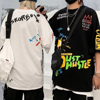 Hip Hop Letters Graffiti Printed Short Sleeve Tshirt Women Loose Couple Large Size Short Sleeve T-shirt Streetwear Female Top
Hip Hop Letters Graffiti Printed Short Sleeve Tshirt Women Loose Couple Large Size Short Sleeve T-shirt Streetwear Female Top