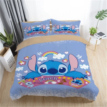 Home Textile Cartoon Stitch Bedding Set Children High Quality Duvet Cover Pillowcases Twin Full Queen King Blue 3d Bedclothes
Home Textile Cartoon Stitch Bedding Set Children High Quality Duvet Cover Pillowcases Twin Full Queen King Blue 3d Bedclothes