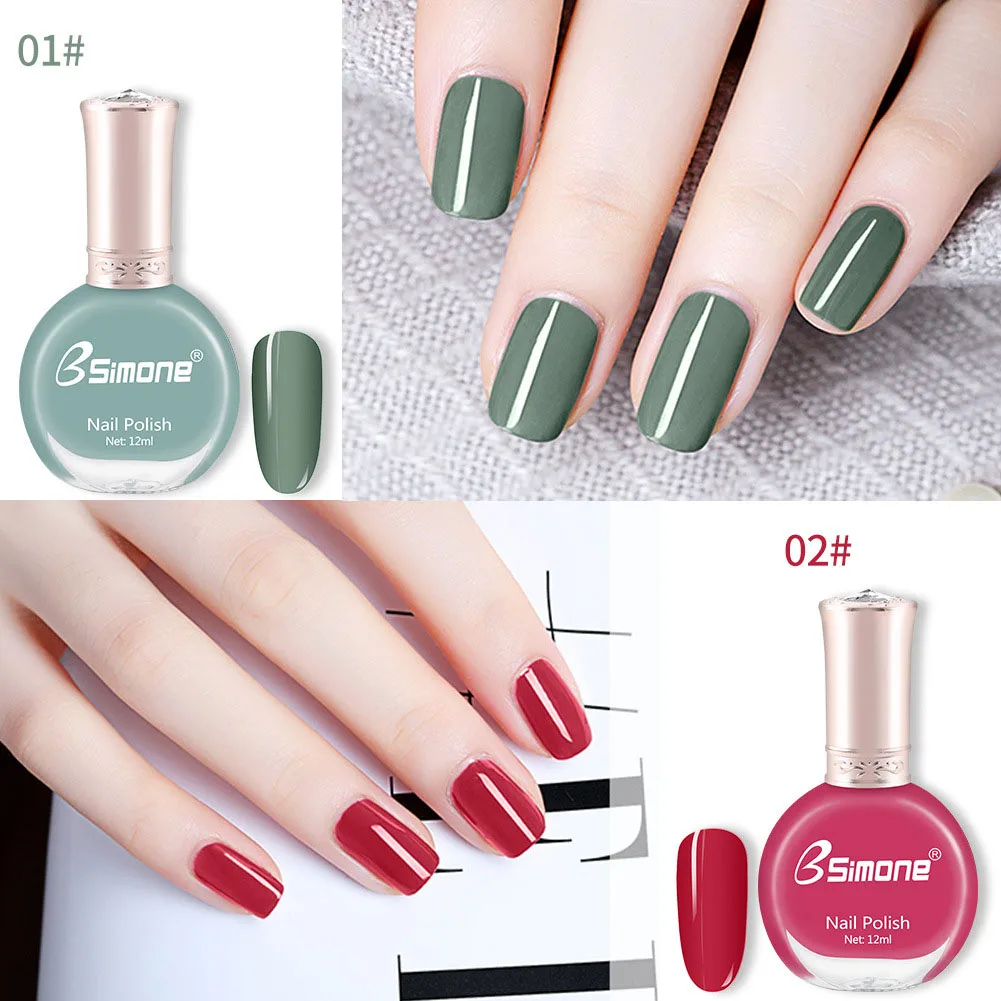 BSIMONE 12ml Healthy & Environmentally Friendly Nail Polish Unscented and Long-lasting Water-based Nails Art Color Polish TSLM1
BSIMONE 12ml Healthy & Environmentally Friendly Nail Polish Unscented and Long-lasting Water-based Nails Art Color Polish TSLM1